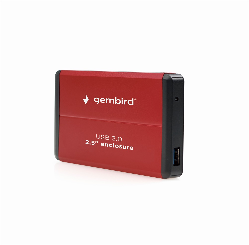 Gembird EE2-U3S-2-R 2.5" USB3.0 SATA piros külső ház