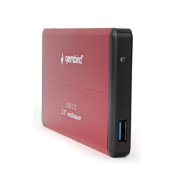 Gembird EE2-U3S-2-R 2.5" USB3.0 SATA piros külső ház