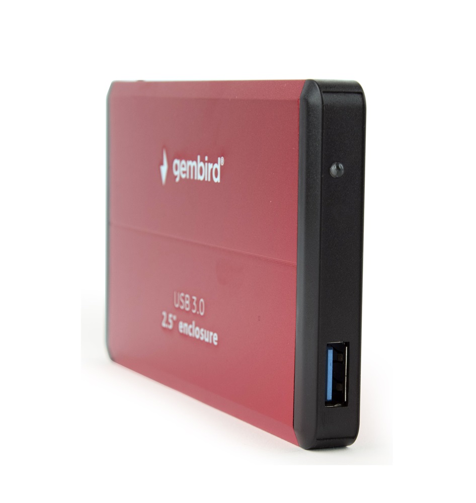 Gembird EE2-U3S-2-R 2.5" USB3.0 SATA piros külső ház