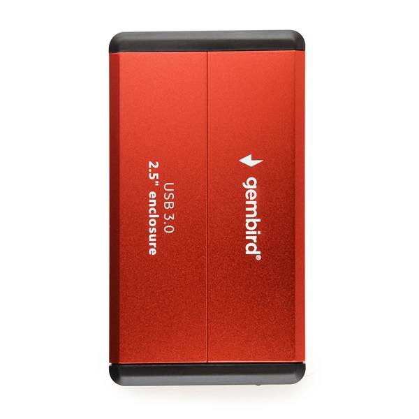 Gembird EE2-U3S-2-R 2.5" USB3.0 SATA piros külső ház