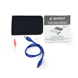 Gembird EE2-U3S-2-R 2.5" USB3.0 SATA piros külső ház