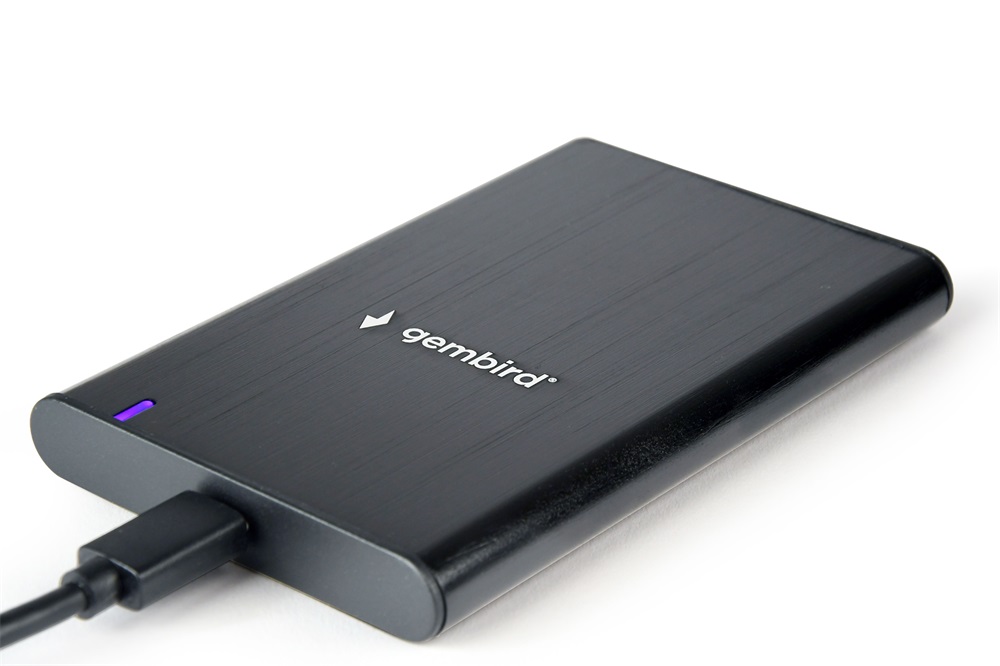 Gembird EE2-U3S-6 EE2-U3S-6 2.5" SATA3 USB-C aluminium fekete külső ház
