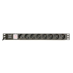 Gembird EG-PDU-014-C14 8 aljzat 3m 1U C14 csatlakozó fekete elosztó