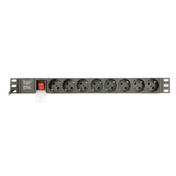 Gembird EG-PDU-014-C14 8 aljzat 3m 1U C14 csatlakozó fekete elosztó