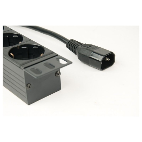 Gembird EG-PDU-014-C14 8 aljzat 3m 1U C14 csatlakozó fekete elosztó