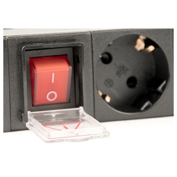 Gembird EG-PDU-014-C14 8 aljzat 3m 1U C14 csatlakozó fekete elosztó