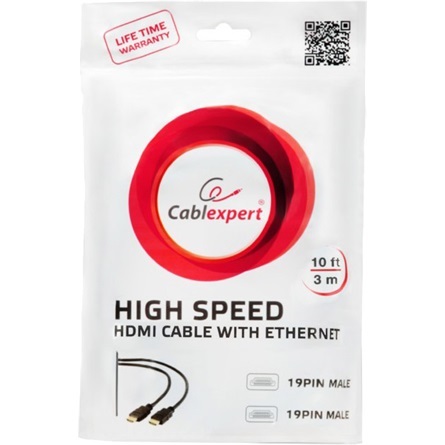 Gembird HDMI 1.4 -> HDMI 1.4 M/M video kábel 3m fehér