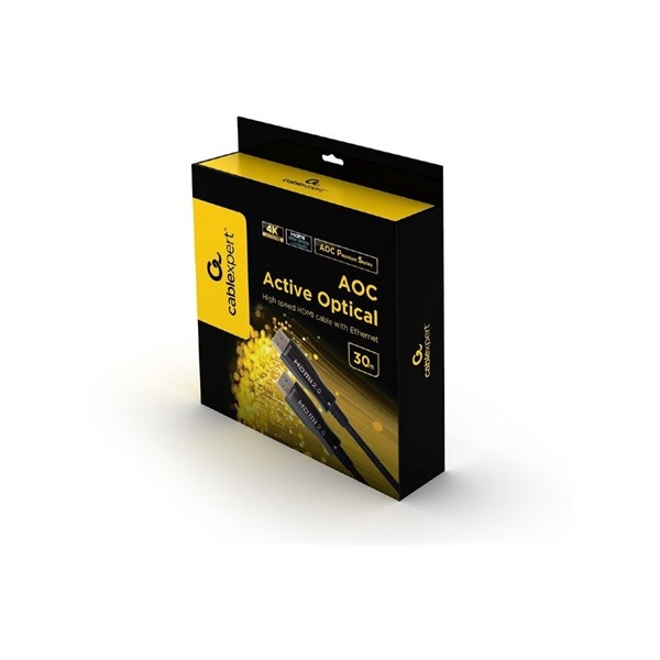 Gembird HDMI 2.0 -> HDMI 2.0 M/M video kábel 30m fekete "AOC Premium Series"
