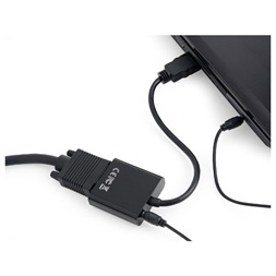 Gembird HDMI v1.4 -VGA adapter + audio port Fekete
