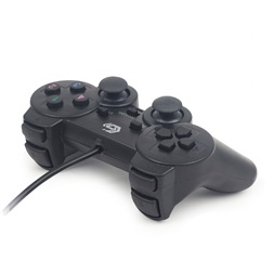 Gembird JPD-UDV-01 Dual Vibration PC fekete kontroller