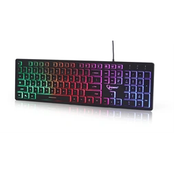 Gembird KB-UML-01 Rainbow USB angol (US) membrán billentyűzet fekete