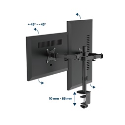 Gembird MA-D2-03 17"-32" kétkaros asztali monitor tartó konzol