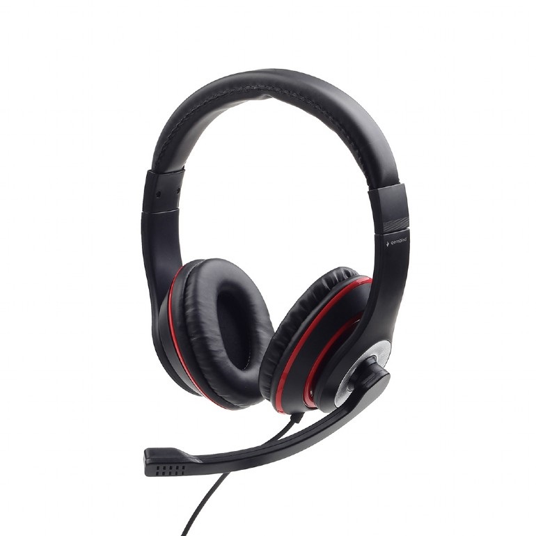 Gembird MHS-03-BKRD fekete-piros headset