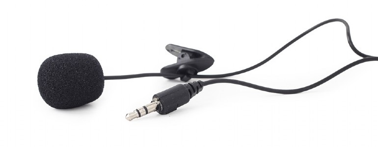 Gembird MIC-211B fekete felcsíptethetős mikrofon