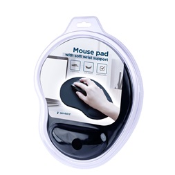 Gembird MP-ERGO-01 csuklótámaszos fekete egérpad