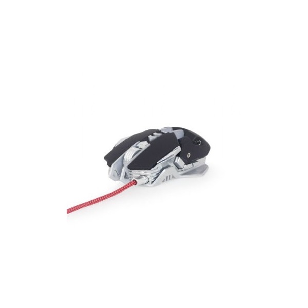 Gembird MUSG-05 USB optikai gaming egér RGB fekete-fehér