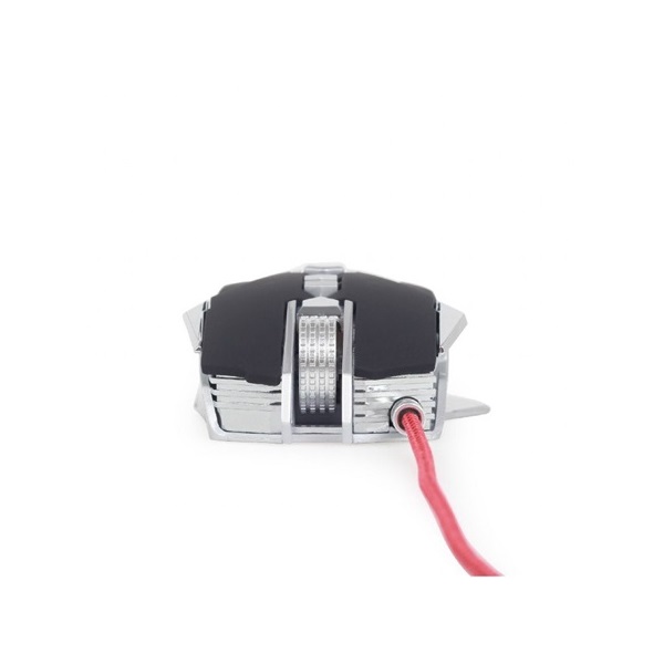Gembird MUSG-05 USB optikai gaming egér RGB fekete-fehér