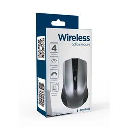 Gembird MUSW-4B-04-BG optikai vezeték nélküli egér fekete-szürke