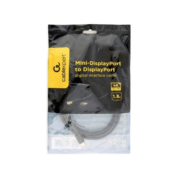 Gembird Mini DisplayPort 1.2 -> DisplayPort 1.2 M/M video kábel 1.8m fekete