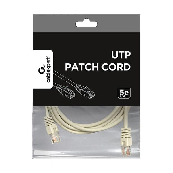Gembird PP12-3M UTP RJ45 CAT5e UTP M/M 3m szürke adatkábel