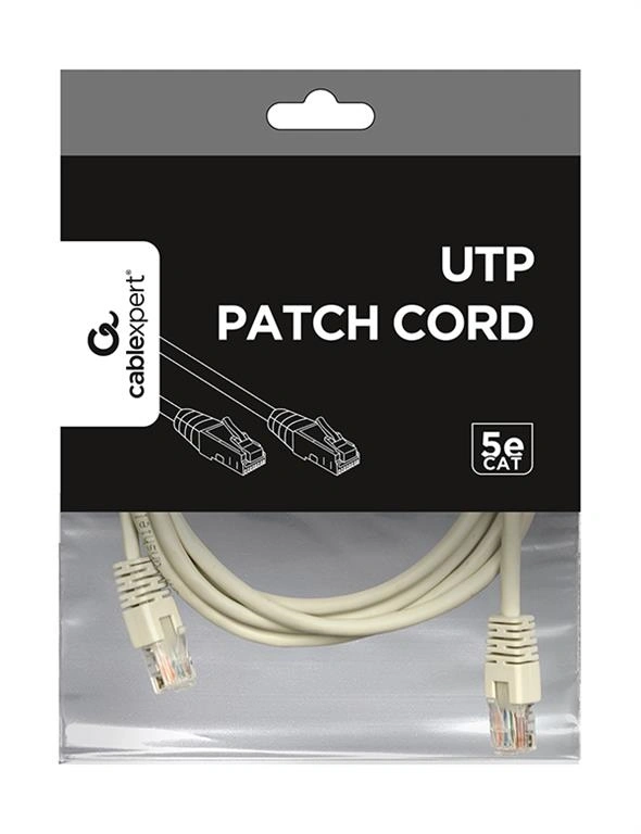 Gembird PP12-3M UTP RJ45 CAT5e UTP M/M 3m szürke adatkábel