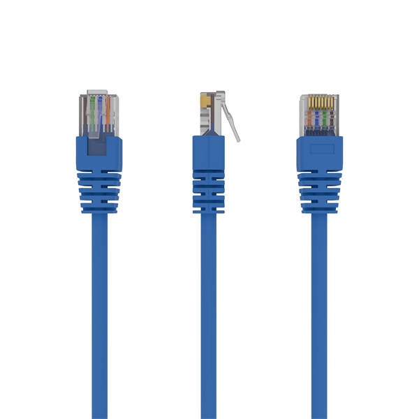 Gembird PP12-1M/B 1m RJ45 CAT5e UTP M/M kék kábel