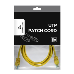 Gembird PP12-1.5M/Y 1,5m RJ45 CAT5e UTP M/M sárga kábel