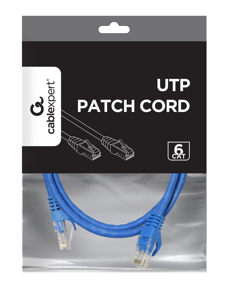 Gembird PP6U-0.5M/B 0,5m RJ45 CAT6 UTP - RJ45 CAT6 UTP M/M kék kábel