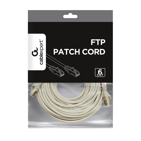 Gembird PP6-10M 10m RJ45 CAT6 FTP - RJ45 CAT6 FTP M/M szürke patch kábel