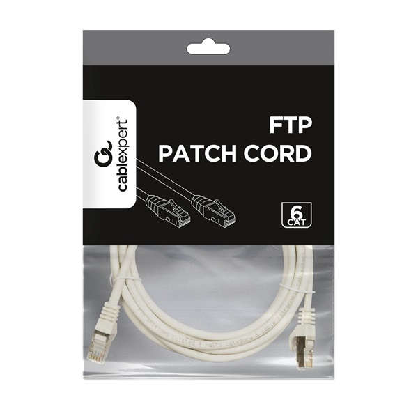 Gembird PP6-3M 3m RJ45 CAT6 FTP - RJ45 CAT6 FTP M/M szürke patch kábel