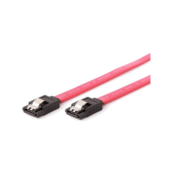Gembird SATA 3 F/F adatkábel 0.3m piros metal clips
