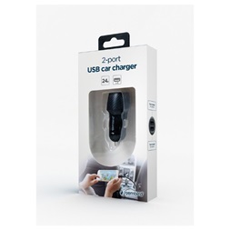 Gembird TA-U2C48A-CAR-01 4,8A 2xUSB fekete autós telefontöltő