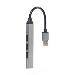 Gembird UHB-U3P1U2P3-02 USB3x1/USB2x3 4-portos ezüst USB HUB
