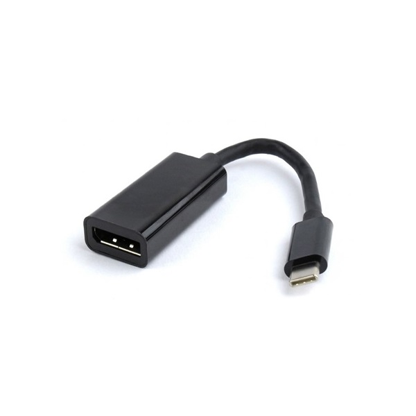 Gembird USB-C -> Displayport M/F adapter 0.15m fekete