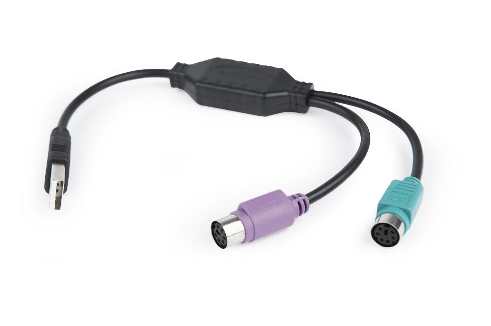 Gembird USB / 2 portos PS/2 konverter USB A csatlakozó/2 x MDIN 6F 50cm kábel