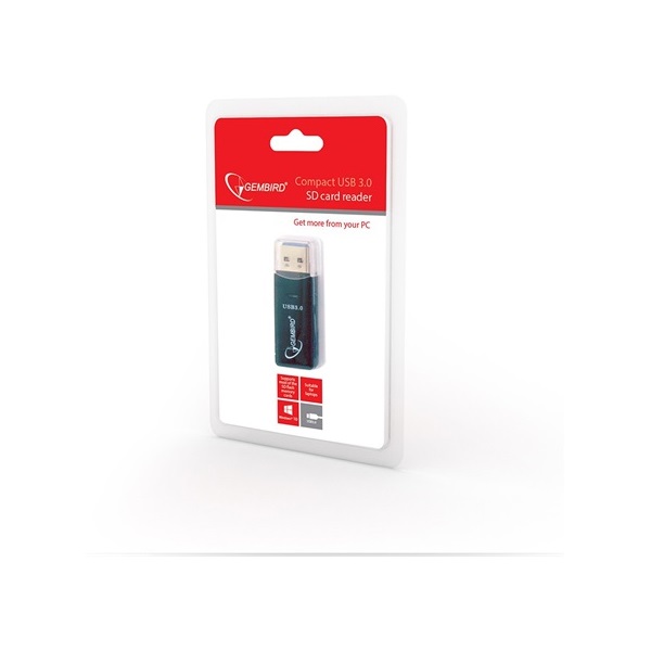 Gembird USB 3.0 SD/MicroSD kártyaolvasó fekete