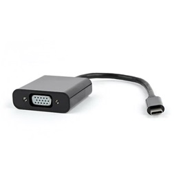 Gembird USB C -> VGA M/F adapter 0.2m fekete