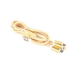 Gembird USB charging combo 3-in-1 cable, gold, 1m