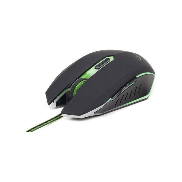Gembird USB optikai gamer egér fekete-zöld