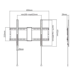 Gembird WM-80F-01 37"-80" fekete fali monitor/TV konzol