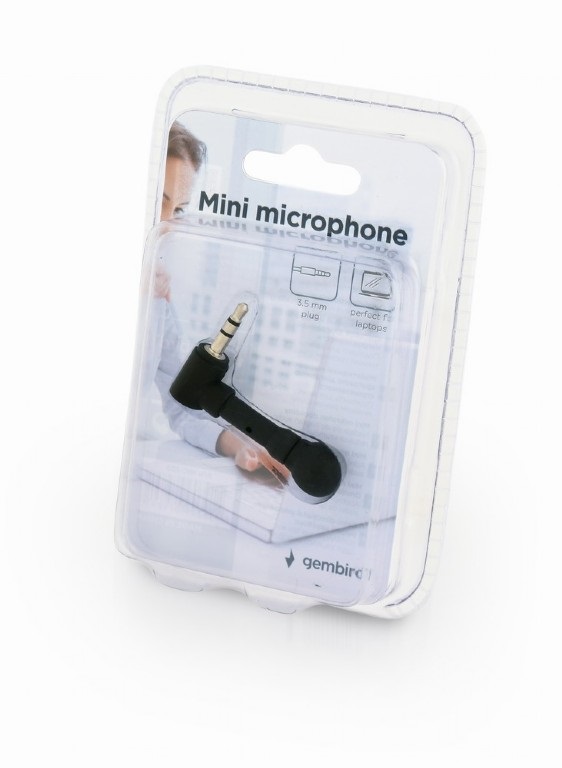 Gembird mini mikrofon fekete