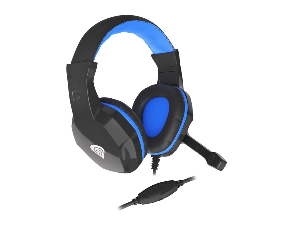 Genesis NSG-1436 Argon 100 Mikrofonos gamer fejhallgató, fekete-kék
