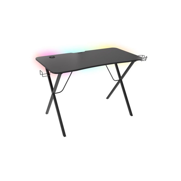 Genesis NDS-1606 Holm 200 Gamer asztal RGB világítással, fekete