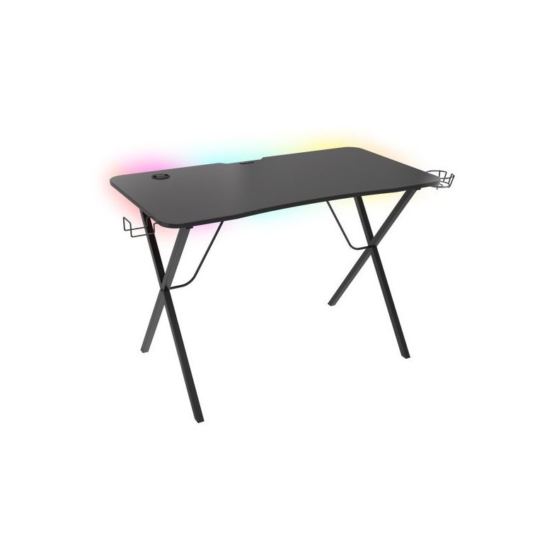 Genesis NDS-1606 Holm 200 Gamer asztal RGB világítással, fekete