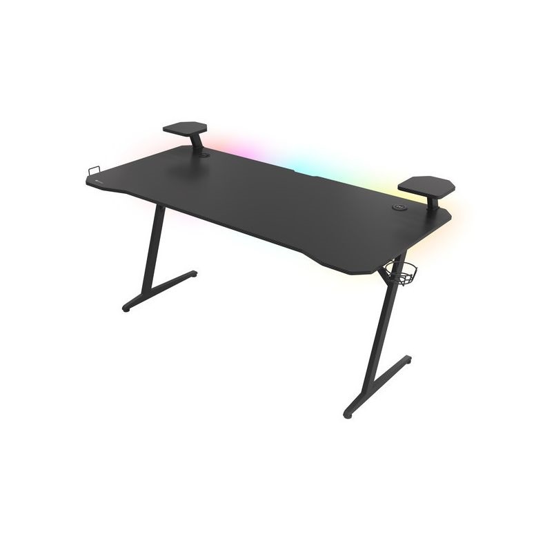 Genesis NDS-1732 Holm 510 Gamer asztal RGB világítással, 160X75 fekete