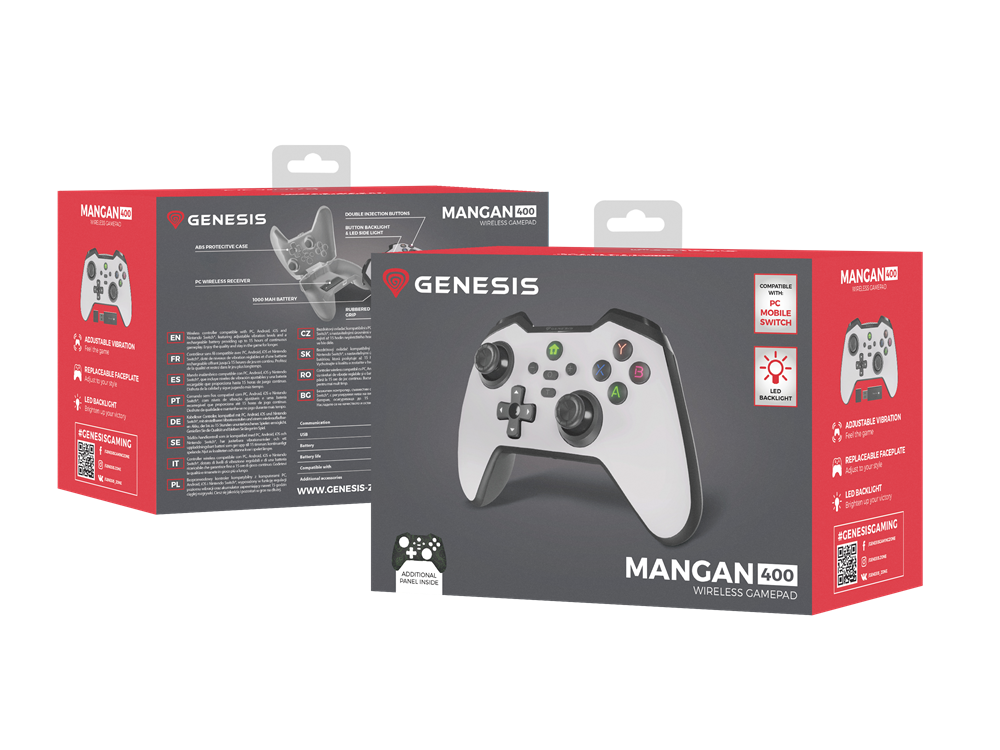 Genesis NJG-2101 Mangan 400 univerzális vezeték nélküli fehér kontroller