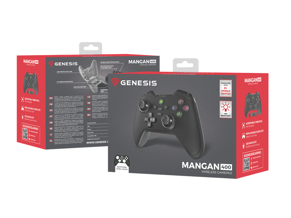 Genesis NJG-2100 Mangan 400 univerzális vezeték nélküli fekete kontroller