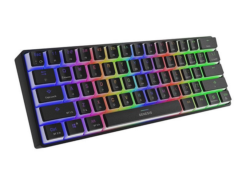 Genesis NKG-1914 Thor 660 TKL (angol) mechanikus gaming billentyűzet, US, RGB világítással, Brown switch