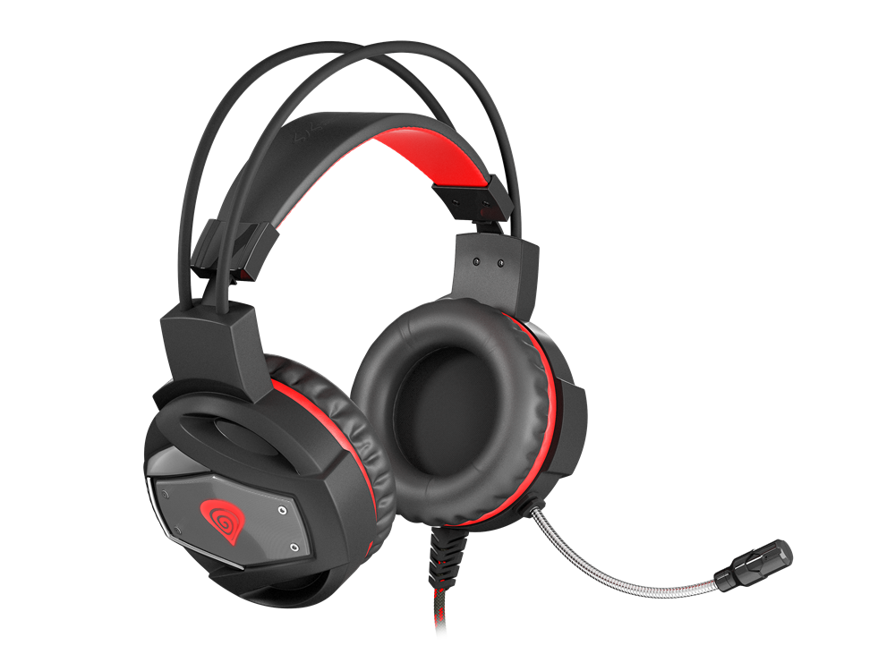 Genesis NSG-0943 Neon 350 fekete-piros gamer headset