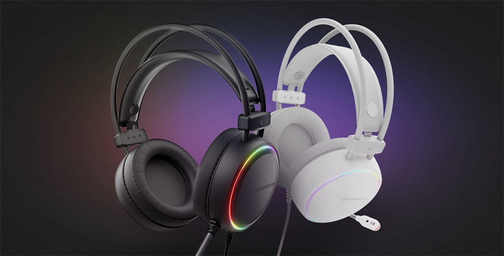 Genesis NSG-2092 Neon 613 RGB fekete gamer headset